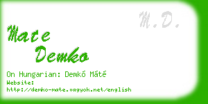 mate demko business card